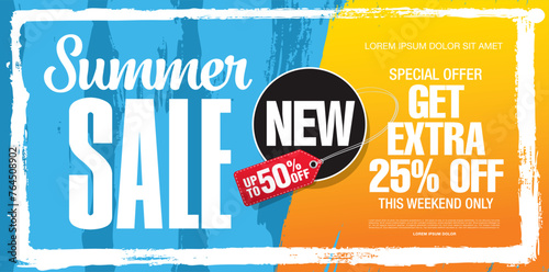 summer sale banner vector illustration