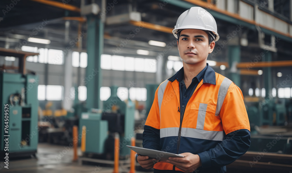 portrait of a skilled male maintenance engineer adorned in a professional uniform and helmet portrait of a skilled male maintenance engineer adorned in a professional uniform and helmet