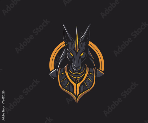 anubis mascot logo illustration