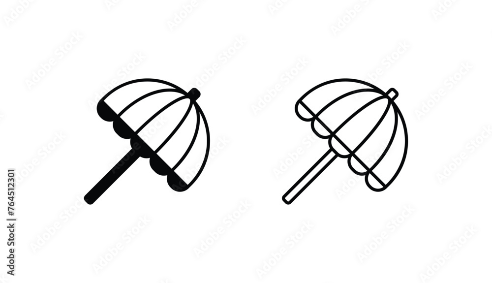 Sun Umbrella icon design with white background stock illustration Sun Umbrella icon design with white background stock illustration