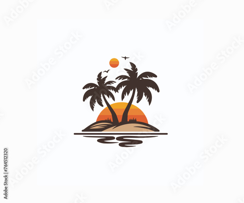 island logo design template