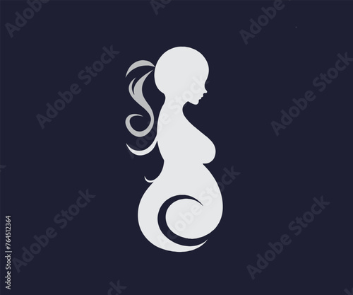 pregnant logo design template