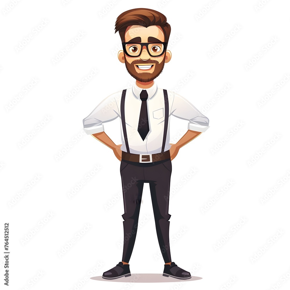 Cheerful Sales Representative Standing Tall in of Professional Business Attire Cheerful Sales Representative Standing Tall in of Professional Business Attire
