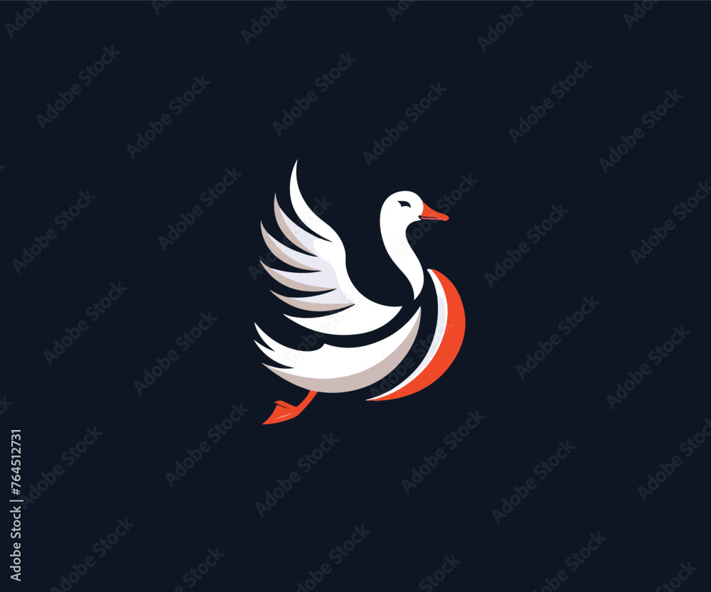 duck logo design template