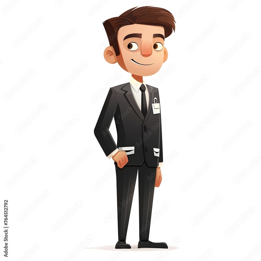 Cheerful Transport Manager in Vibrant Flat Design Cheerful Transport Manager in Vibrant Flat Design