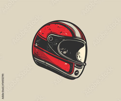 racing helmet logo design template