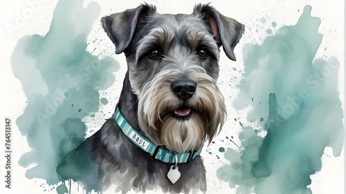 portrait of a schnauzer dog