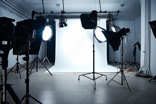 Professional equipment in a photo studio photo