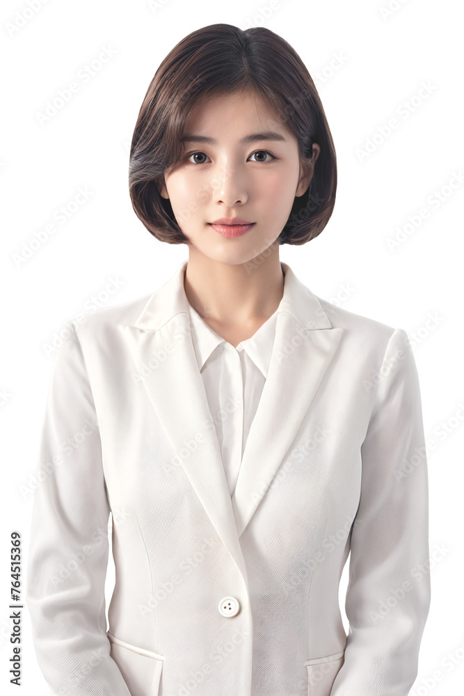 Young Asian business woman wearing white suit Young Asian business woman wearing white suit