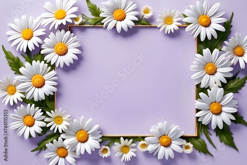 beautiful abstract background with bright daisy flowers. © Peredniankina