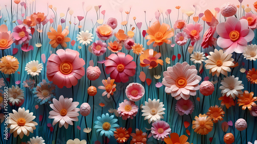Seamless flower background,flower background © Derby