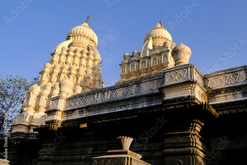 21 March 2024, Saswad, Maharashtra, India, Beautifully carved Changa Vateshwar Shiva Hemadpanti Temple, Ancient Temple.