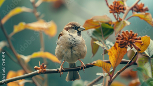 cute sparrow images closed view. photo