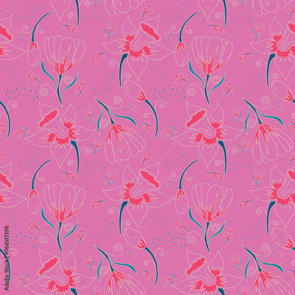 custom made wallpaper toronto digitalVector seamless pattern floral pattern. Tropical botanical trendy pattern