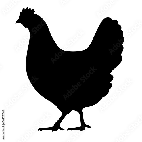 The silhouette of a chicken