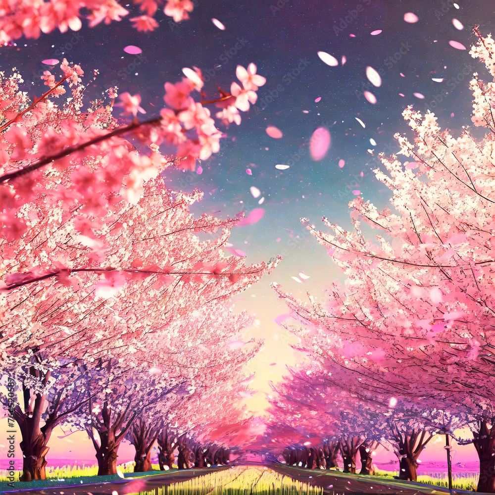 Cherry Blossom Tree Road 벚꽃나무길