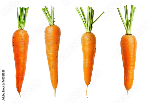 Set of carrot isolated on transparent background