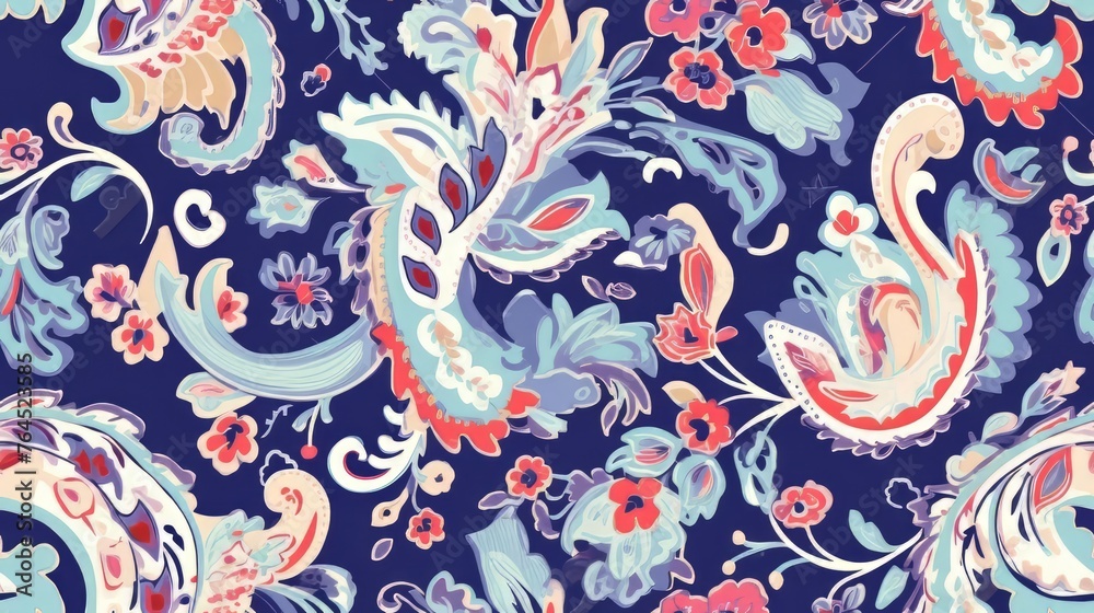 seamless pattern with Argyle Paisley i ikat seamless pattern with Argyle Paisley i ikat