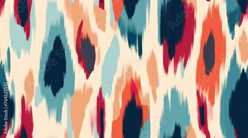 seamless pattern with Argyle Paisley i ikat