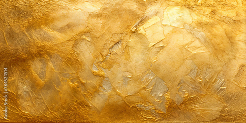 Gold brush stroke and texture golden. Abstract oil paint golden texture background, pattern of gold brush strokes. Golden texture brush stroke used as background. photo