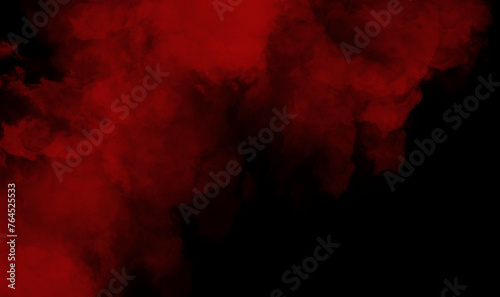 Red smoke on black background