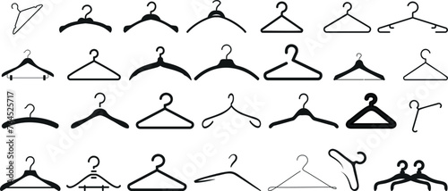 hangers vector set