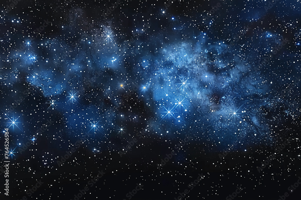 Fototapeta premium wide shot of a starry night sky in space with nothing but space