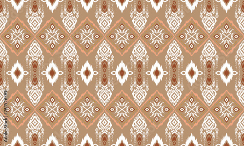 Hand draw.nature vintage cross stitch traditional ethnic pattern paisley flower Ikat background abstract Aztec African Indonesian Indian seamless patterngreat for textiles, banners, wallpapers.
