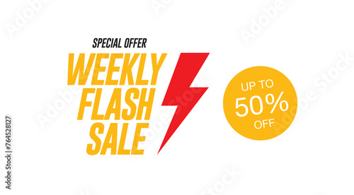 Flash sale banner template design vector illustration