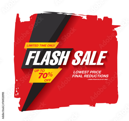 Flash sale banner template design vector illustration