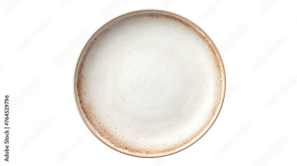 Empty ceramic round plate isolated on transparent and white background.PNG image. Empty ceramic round plate isolated on transparent and white background.PNG image.