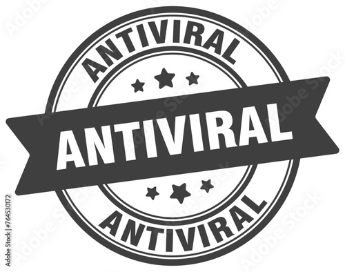 antiviral stamp. antiviral label on transparent background. round sign