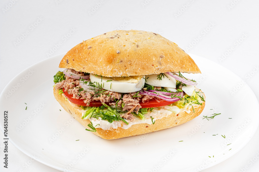 sandwich with tuna and egg sandwich with tuna and egg