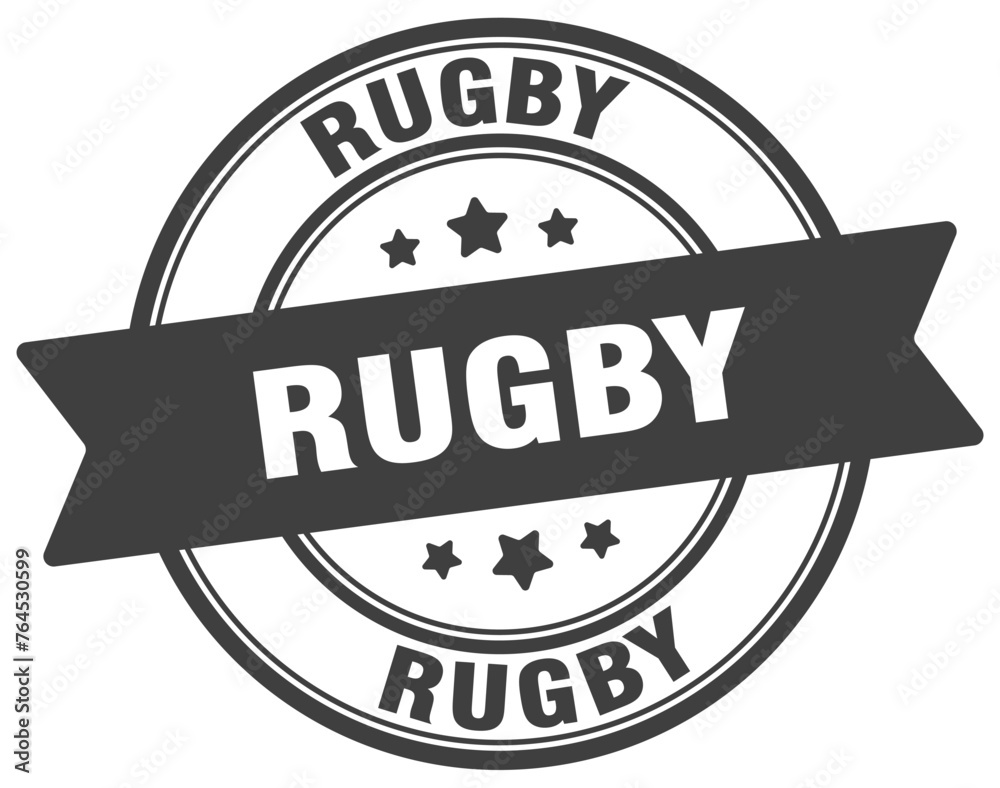 Fototapeta premium rugby stamp. rugby label on transparent background. round sign