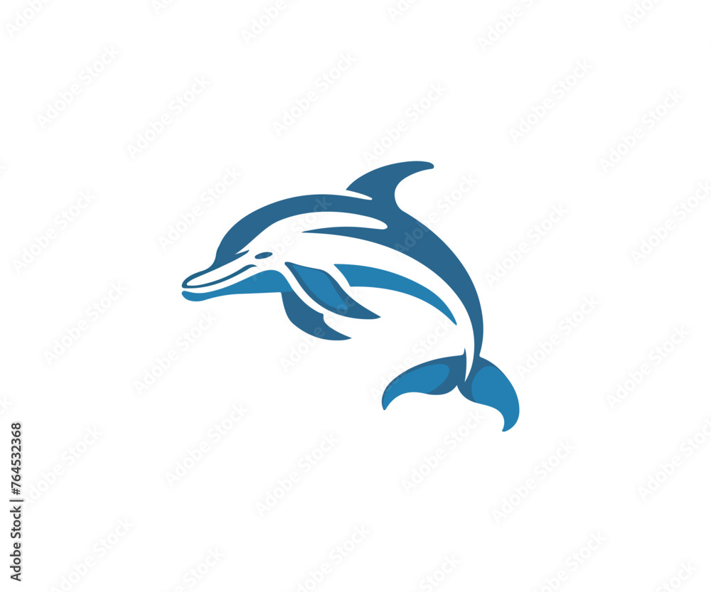 Obraz premium dolphin logo design template