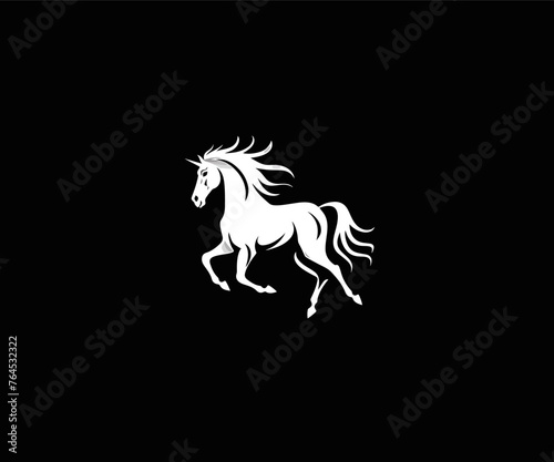 horse logo design template © keenan