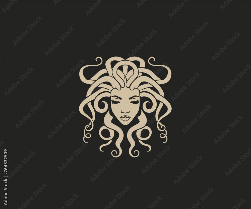 medusa logo design template