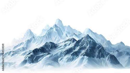 mountains. isolated on white background.