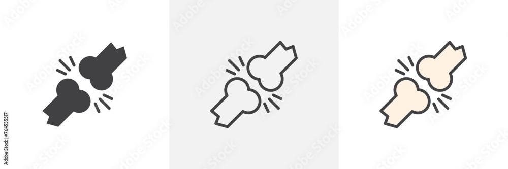 Anatomical Bone Structure Icons. Visual Symbols of Human Orthopedic Health. Anatomical Bone Structure Icons. Visual Symbols of Human Orthopedic Health.
