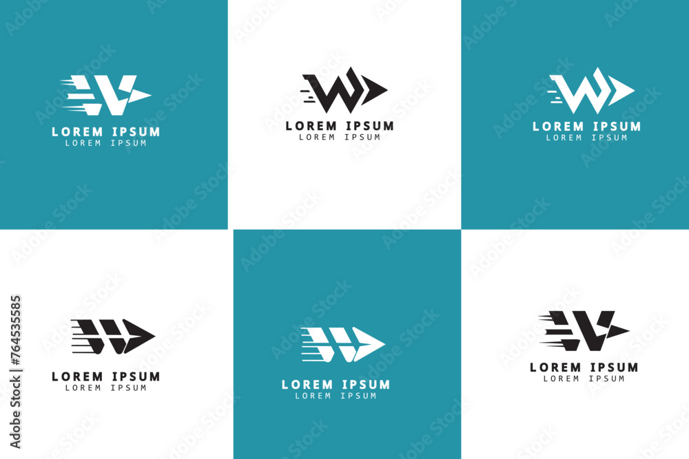 ector set of letter w logo creative design for all uses