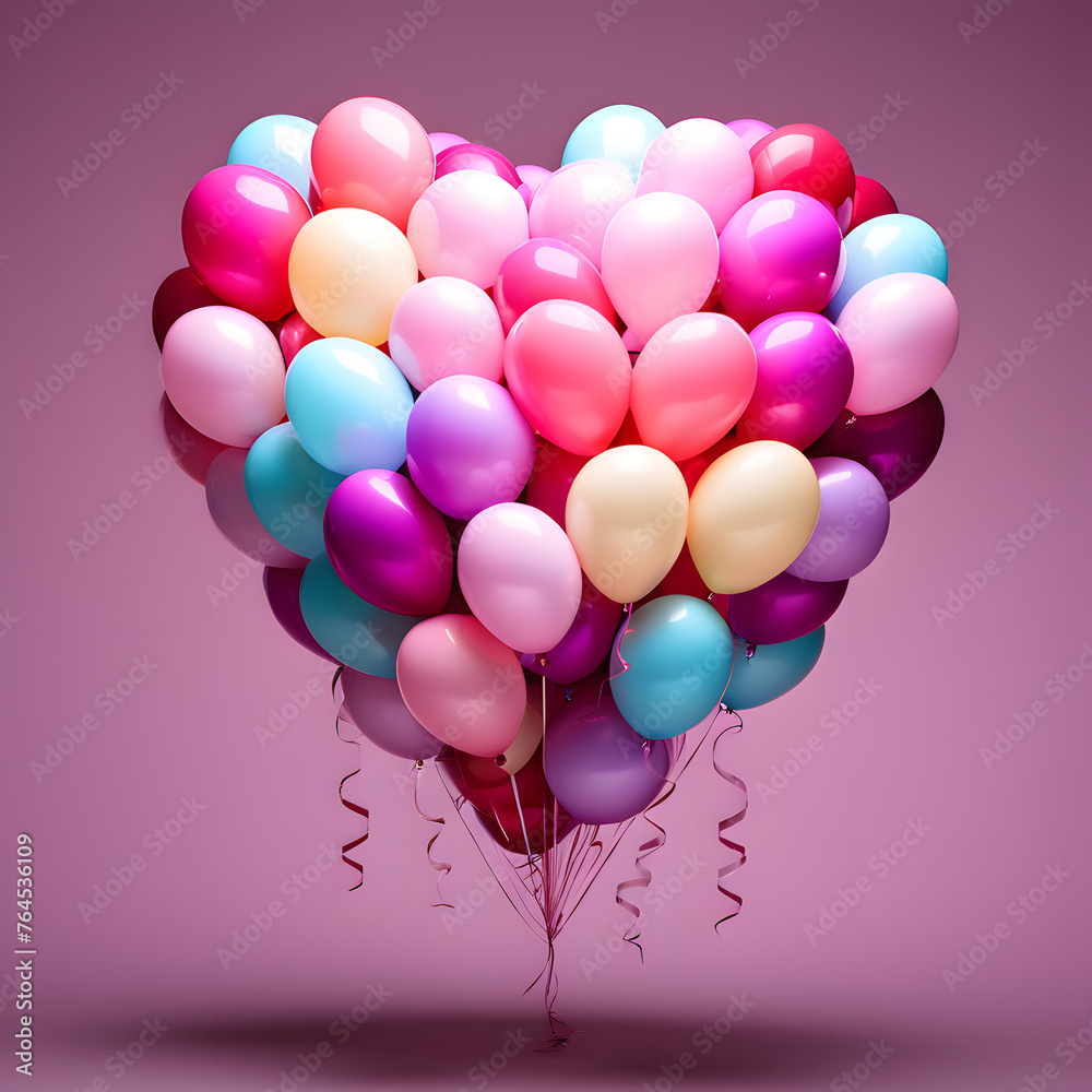 balloons in the shape of heart