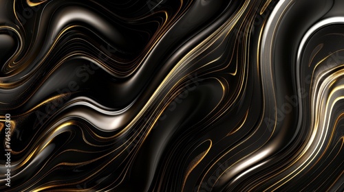 : Abstract luxury swirling black gold background