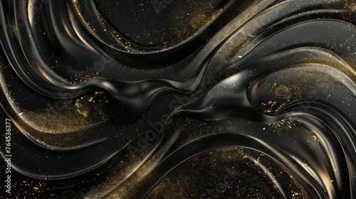 : Abstract luxury swirling black gold background