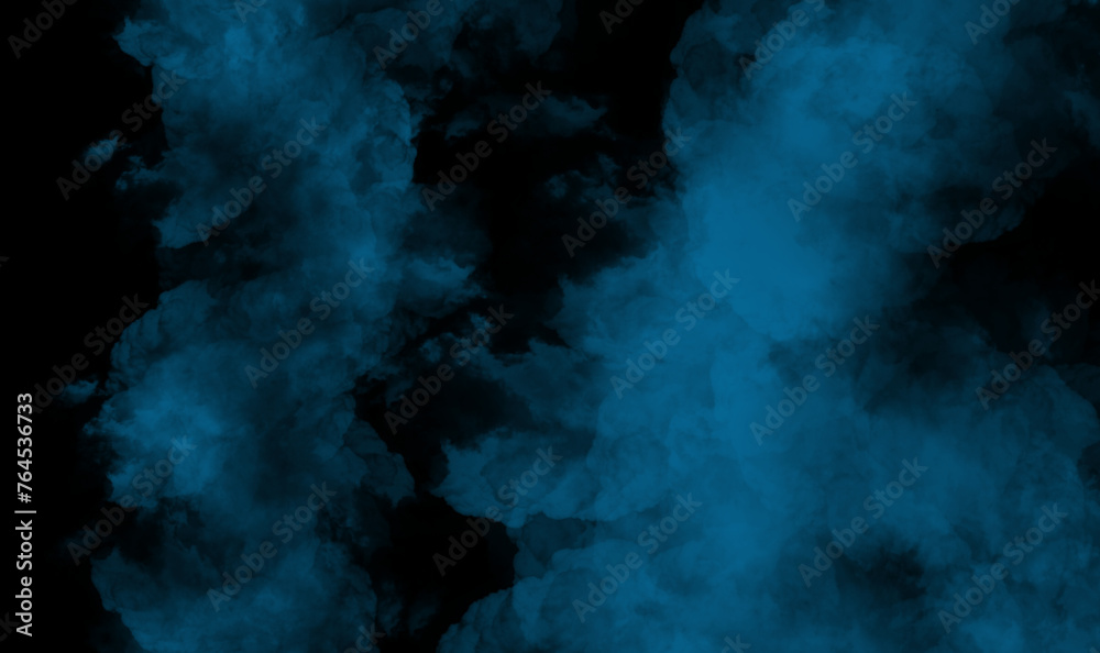 Blue smoke on black background Blue smoke on black background