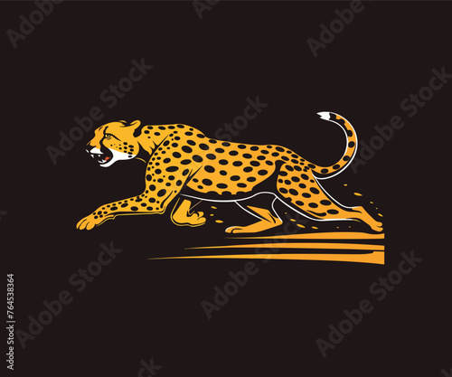 Fototapeta Naklejka Na Ścianę i Meble -  leopard mascot logo illustration