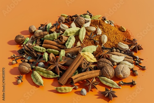 Garam Masala Spices a variety of aromatic garam masala spices