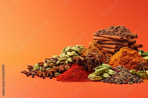 Garam Masala Spices a variety of aromatic garam masala spices photo