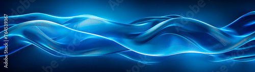 Blue Futuristic Motion, Bright Abstract Background with Dynamic Lines
