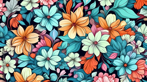 Blooming flowers background