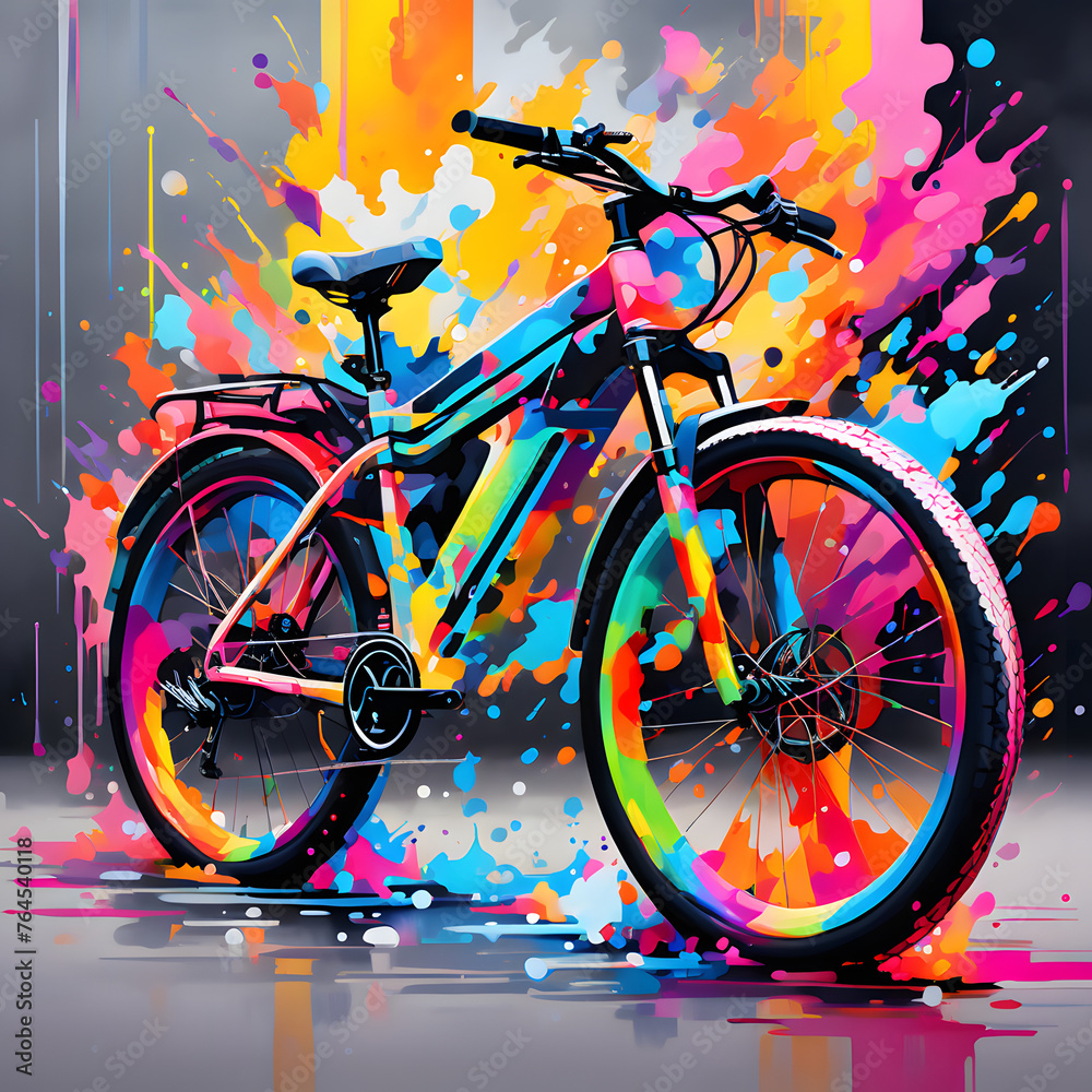 Fototapeta premium background with bicycle